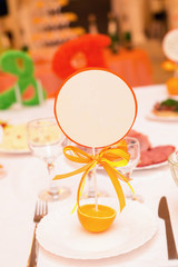 decor for a table in the form of orange