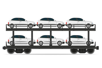 railway carriage train vector illustration