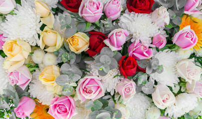 Beautiful flowers  for valentines and wedding scene