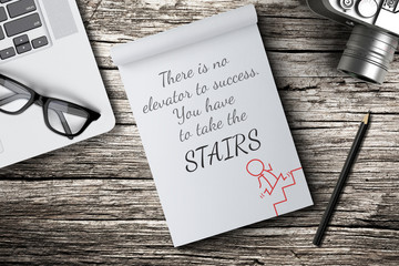 Inspirational Quote on Notepad.