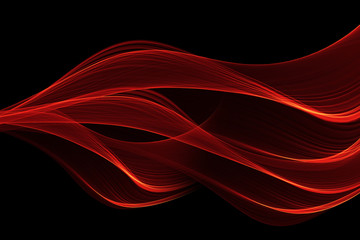 Panele Szklane Podświetlane  czerwona fala energii blasku. efekt świetlny abstrakcyjne tło z c