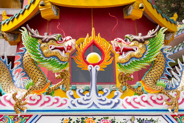 Chinese dragon on the roof