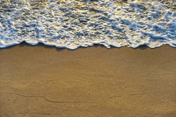 Golden sea waves