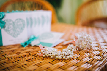 Beautiful Wedding accessories in blue style