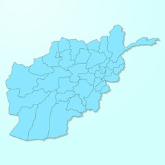 Fototapeta premium Afghanistan blue map on degraded background vector