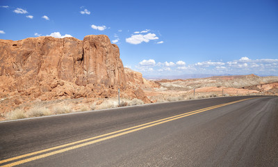 Road to the Valley of Fire in Nevada, USA