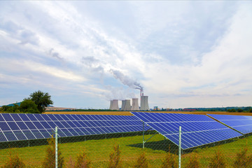 Nuclear power plant with energy solar panels