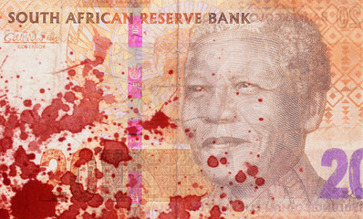 Twenty South African Rand, blood