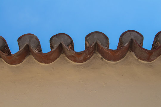 Detail of the edge of a roof