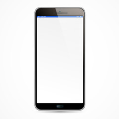 new Smartphone isolated in white background