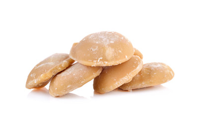 coconut sugar over white background