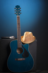 hat and guitar 