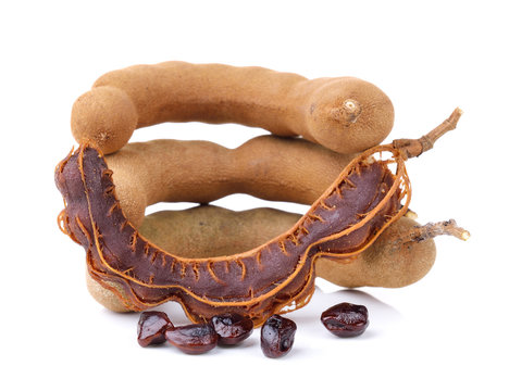 Tamarind on white background