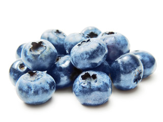 Blueberries, isolated on white background