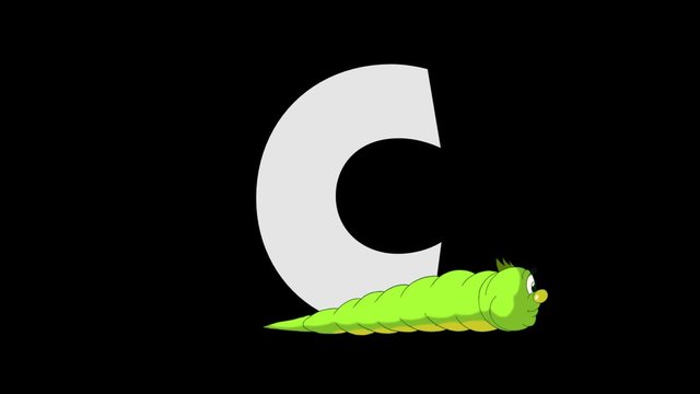 Letter C and Caterpillar (foreground)
Animated animal alphabet. HD footage with alpha channel. Animal in a foreground of letter.
