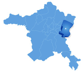 Map of Ankara - Elmadag is pulled out