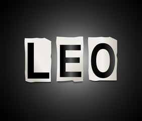Leo word concept.