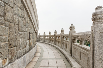 Obraz premium Stone walkway around big buddha hong kong