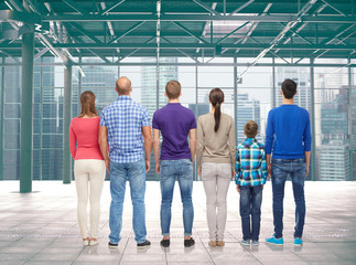 Obraz premium group of people from back
