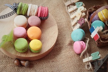 macaroons dessert traditional french colorful and sweet