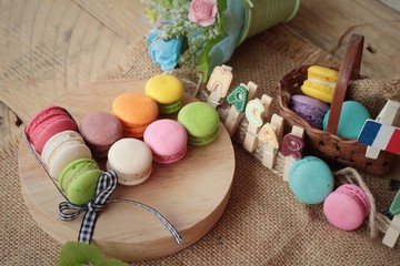 macaroons dessert traditional french colorful and sweet
