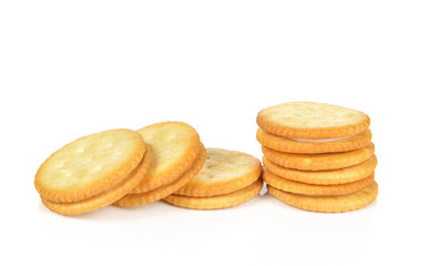 Sandwich biscuits on a white background
