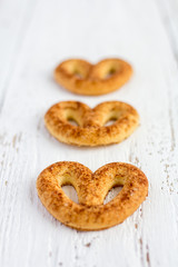 Pretzel with cinnamon and sugar