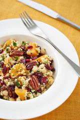 vegetarian salad with couscous and pumpkin