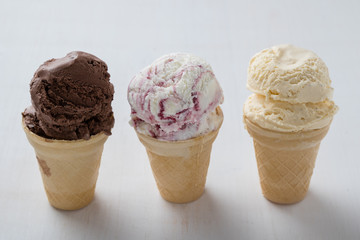 different homemade ice creams