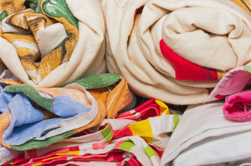 linens rolled rolls piled stacks in a closet, cabinet furniture