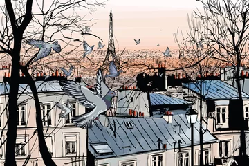 Crédence de cuisine en verre imprimé Best-sellers Collections Montmartre à Paris