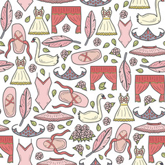 Cartoon background on ballet theme © petite_lili