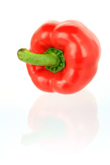red bell pepper isolated on white background