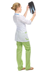 Young doctor with X-ray