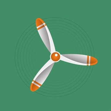 Propeller vector illustration. Propeller aircraft vector illustr