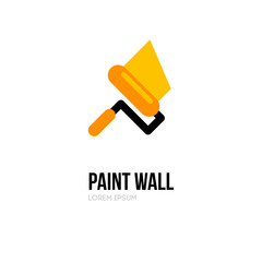 Paint roller logo icon design template. Vector paint roll logo.