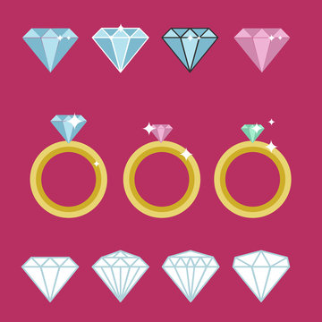 Diamond engagement ring. Diamond ring gold. Wedding diamond ring