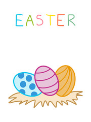 Set of colorful eggs