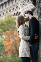 young couple in Paris