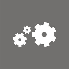 Icono de engranaje. Símbolo de configuración o ajustes en fondo oscuro