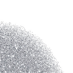 Silver glitter textured border