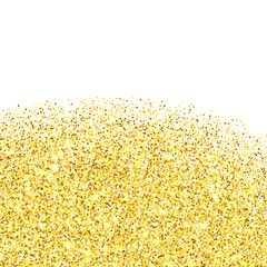 Gold glitter textured border