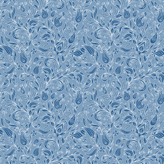 Seamless Pattern. Paisley Flowers Illustration Design