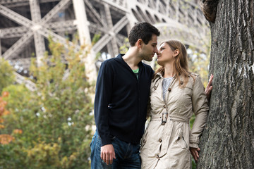 young couple in Paris