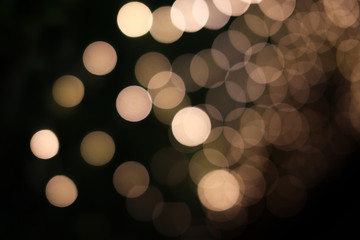 Bokeh lights from beautiful Christmas light decoration for backgroud