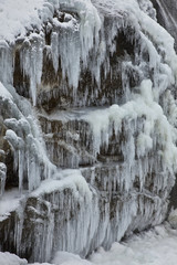 Fototapeta na wymiar Krimmler Wasserfälle im Winter ( Detail )