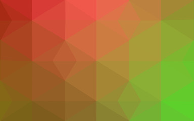 Fototapeta premium Multicolor dark red, green polygonal design pattern, which consist of triangles and gradient in origami style.