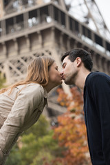 young couple in Paris