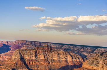 colorful Sunset at Grand Canyon seen from Mathers Point