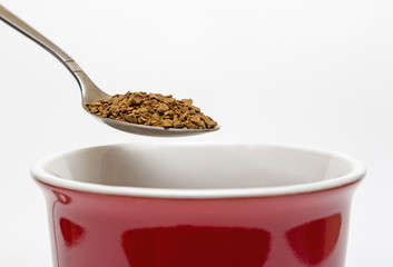 coffee spoon on white background
